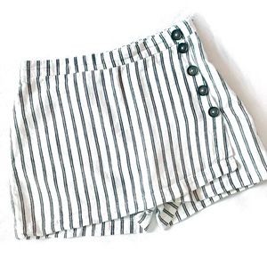 Altar’d State 100% Linen Striped Coastal Logan Skort Size Medium Navy White